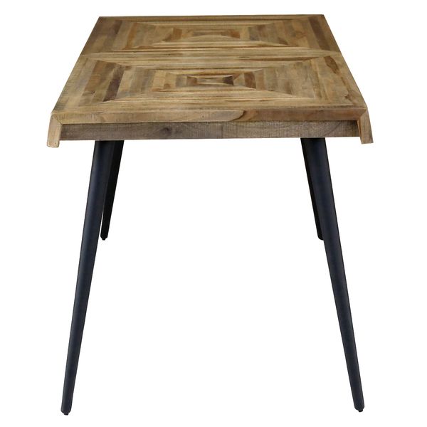 Table rectangulaire 150 x 75 cm en teck et métal WOODY