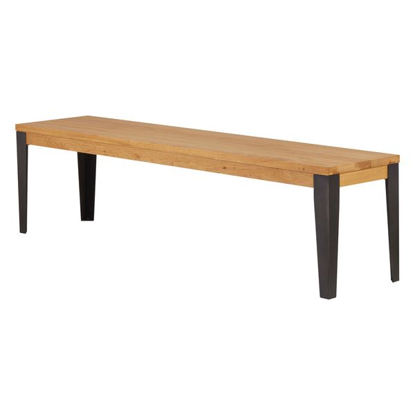 Banc chêne naturel et métal 170 cm Manhattan