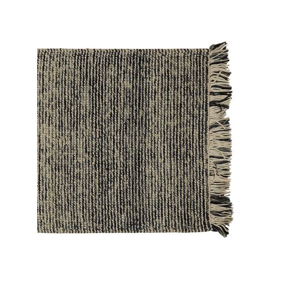 Tapis laine de Nouvelle-Zélande gris chiné 170 x 120 cm Chandani