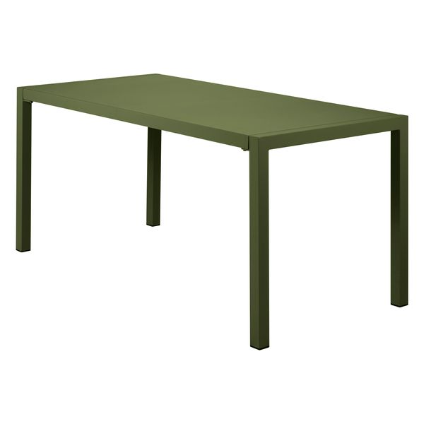 Table de jardin 160cm métal vert foncé QUATRIS