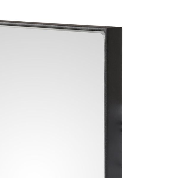 Miroir art déco vintage industriel carré métal noir 25 cm Ismo