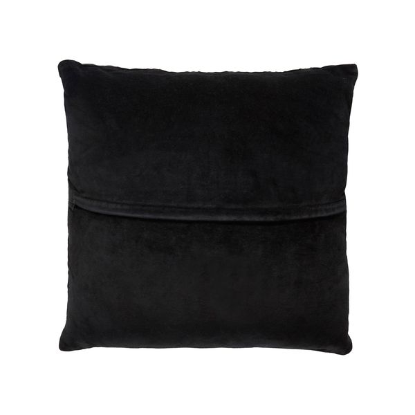 Coussin 100% coton carré 45x45 cm noir Forks