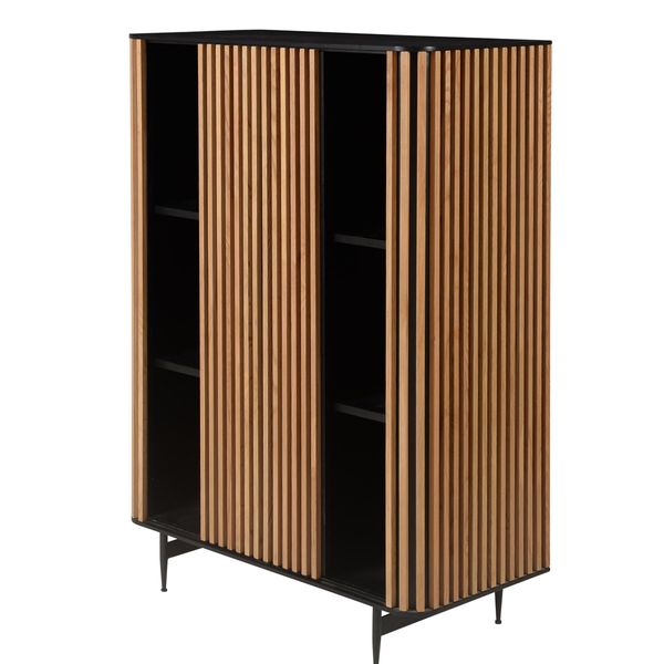 Buffet haut plaqué chêne,1 porte coulissante LINEA