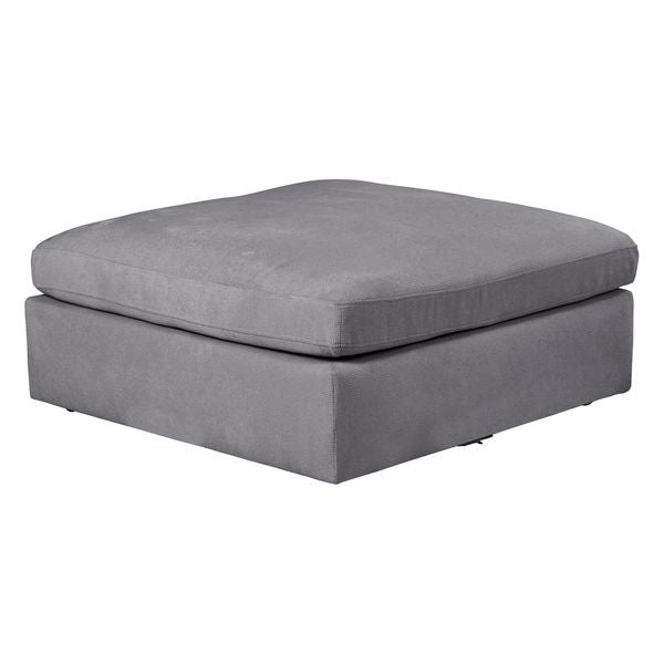 Pouf pour canapé 100cm tissu gris foncé WAYNE