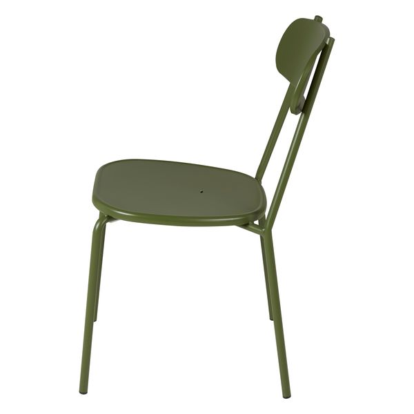 Chaise de jardin métal vert foncé FOX