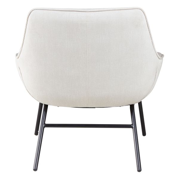 Fauteuil velours côtelé beige Martin