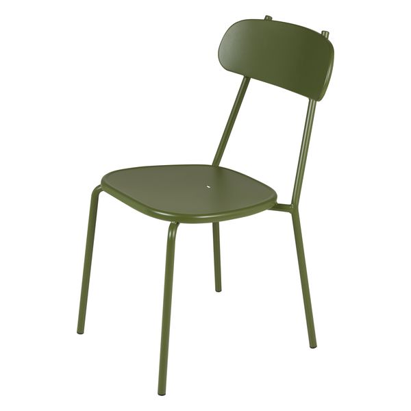 Chaise de jardin métal vert foncé FOX