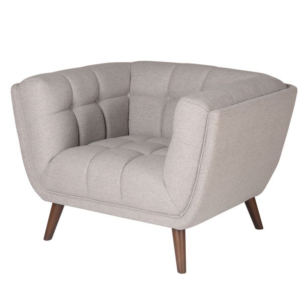 Fauteuil en tissu gris clair BERYL