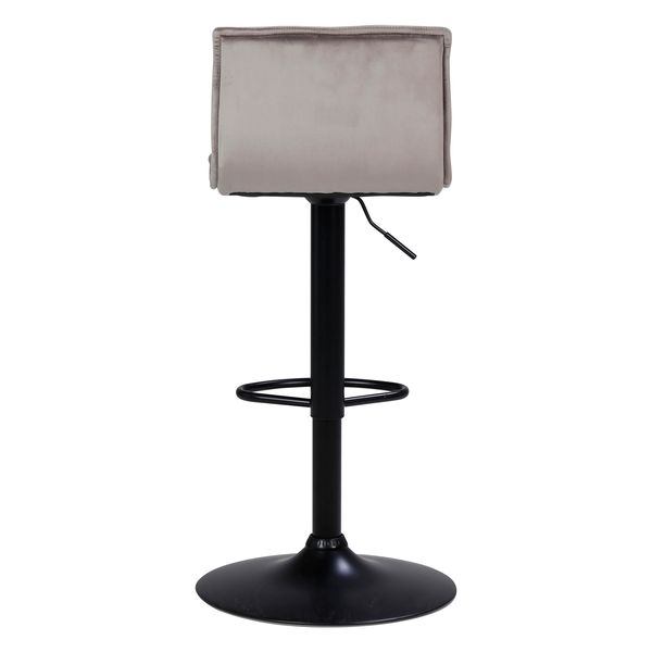 Tabouret de bar en velours taupe réglable Jordi