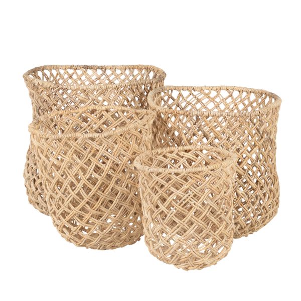 Panier en tressage Abaca Rop (set de 4)