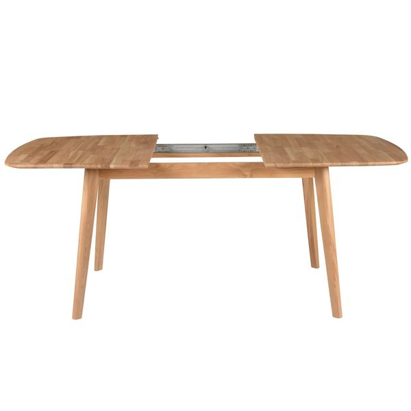 Table repas 140 cm en chêne avec allonge Percy