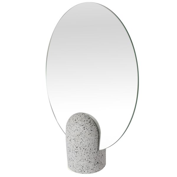 Miroir rectangulaire en terrazzo blanc Muzz