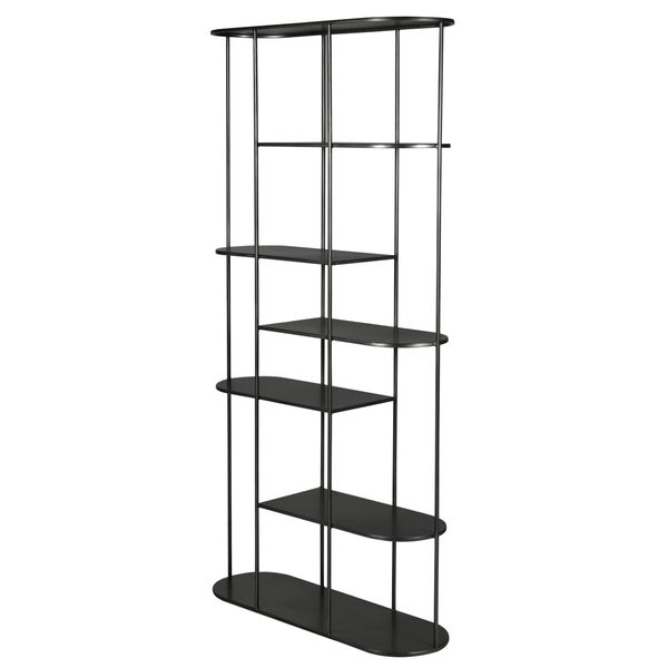 Etagère métal noir design 5 plateaux h180 GRAYSON