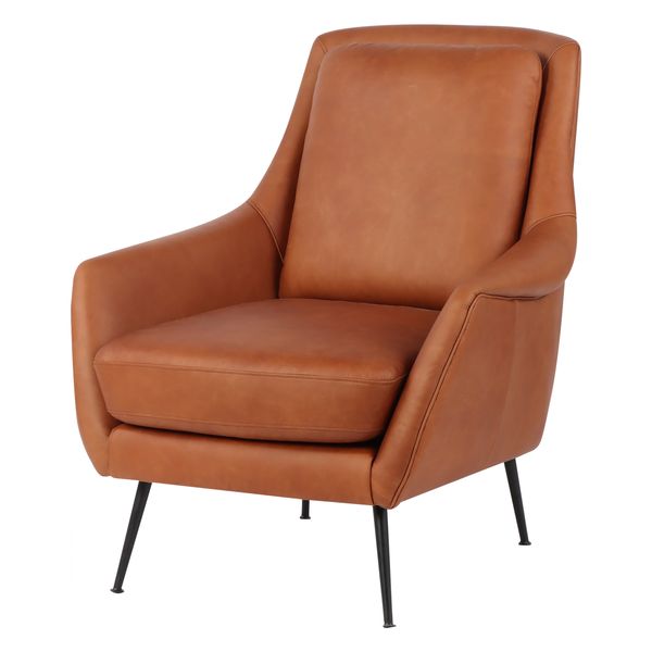 Fauteuil cuir marron Alto