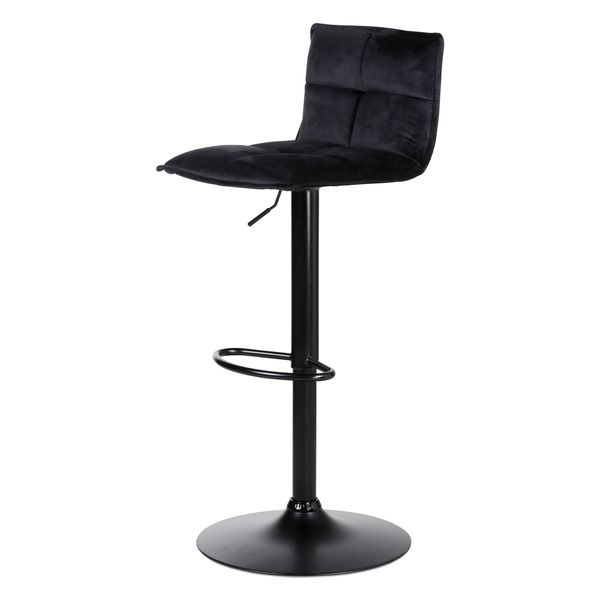 Tabouret de bar en velours noir réglable Jordi