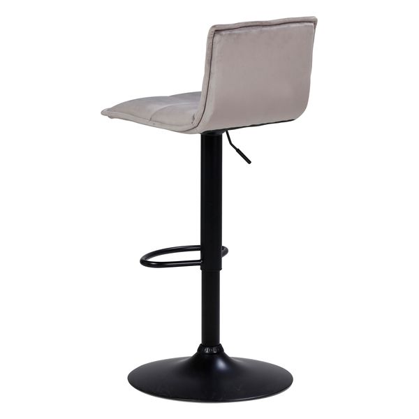 Tabouret de bar en velours taupe réglable Jordi