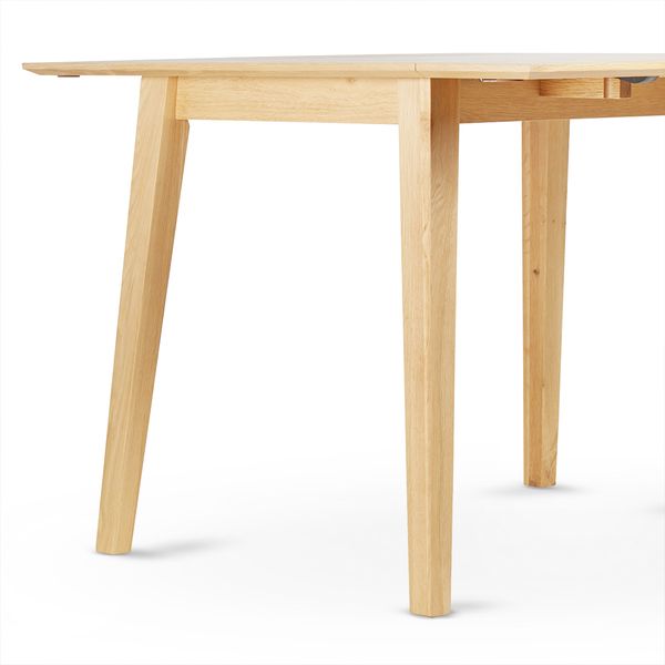 Table repas 60cm avec allonge chêne naturel Mikado