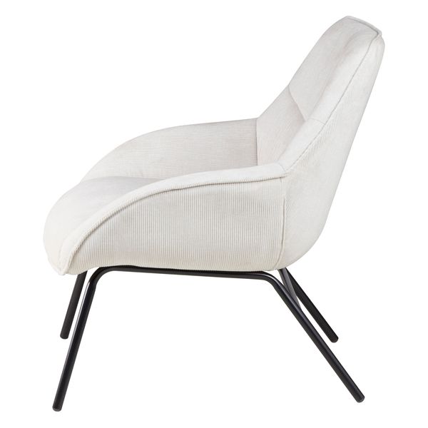 Fauteuil velours côtelé beige Martin