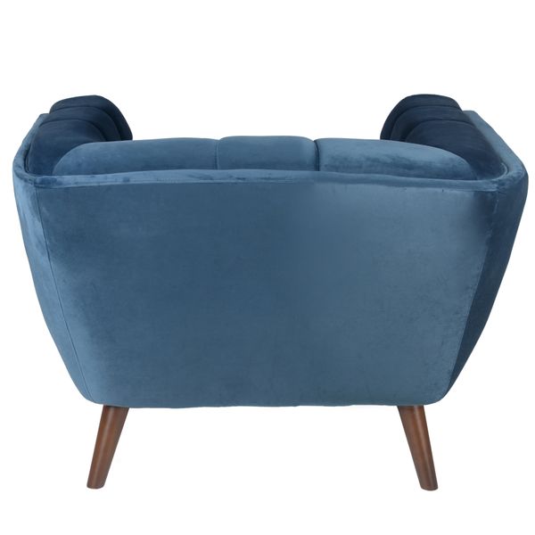 Fauteuil en velours bleu foncé BERYL