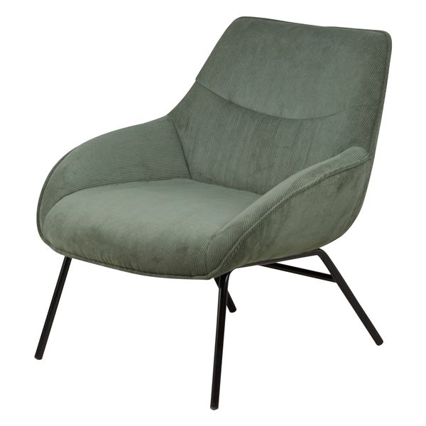 Fauteuil velours côtelé vert sapin Martin