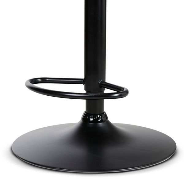 Tabouret de bar en velours noir réglable Jordi