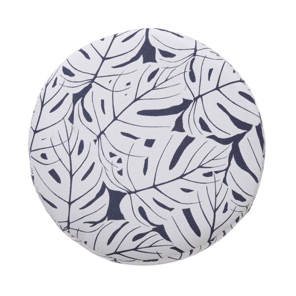 Pouf d'extérieur imprimé feuilles bleu foncé AZUR