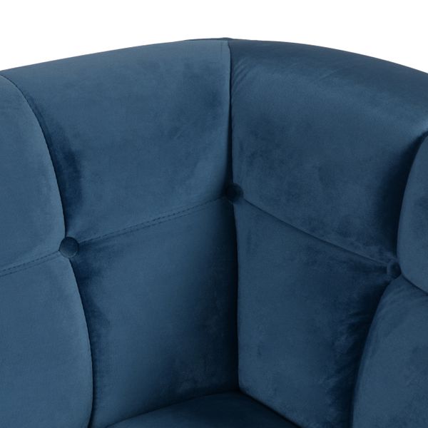 Fauteuil en velours bleu foncé BERYL