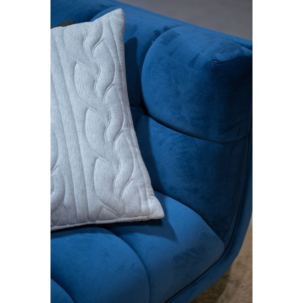 Housse de coussin grise brodée en laine 45 x 45 cm Cléo