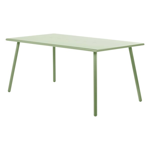 Table de jardin métal vert amande ROMA