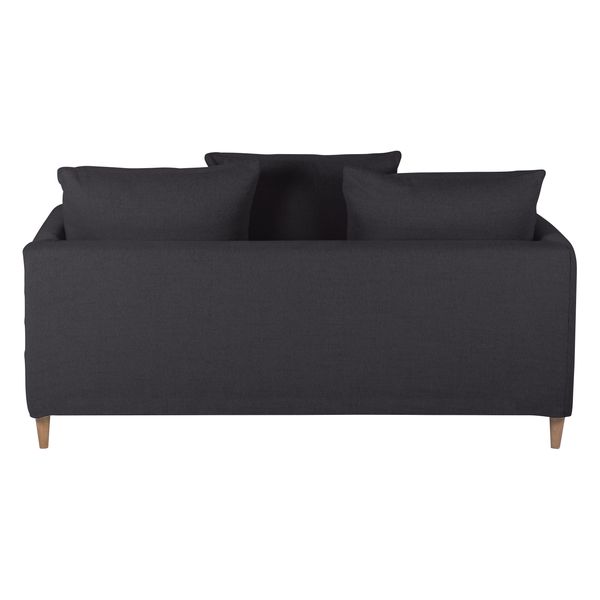 Canapé convertible 3 places tissu recyclé anthracite Figari