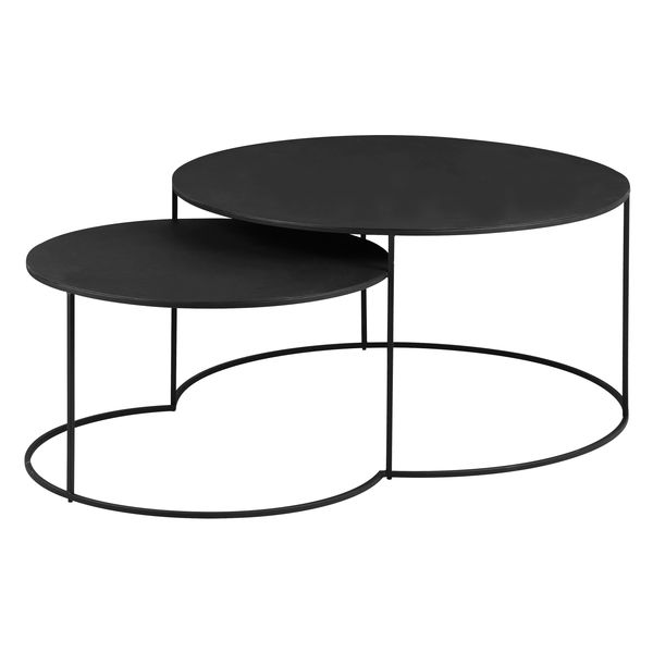 Tables basses gigognes métal noir GRAYSON