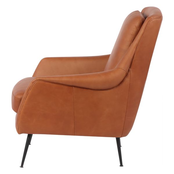 Fauteuil cuir marron Alto