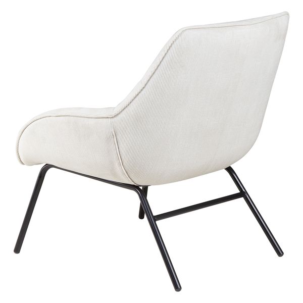 Fauteuil velours côtelé beige Martin