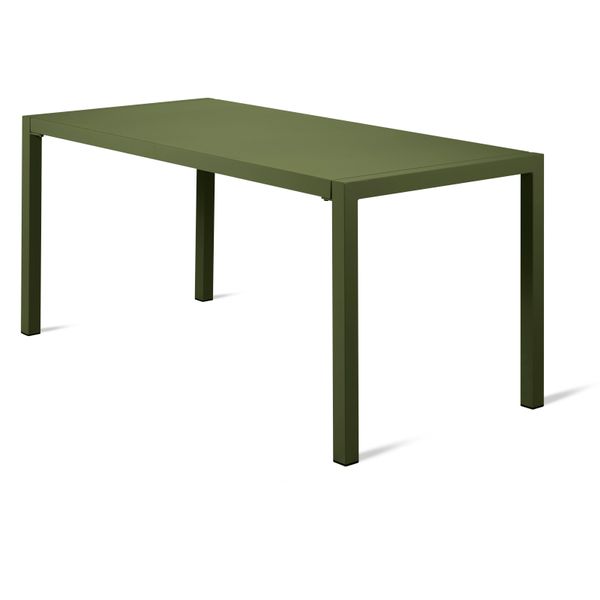 Table de jardin 160cm métal vert foncé QUATRIS