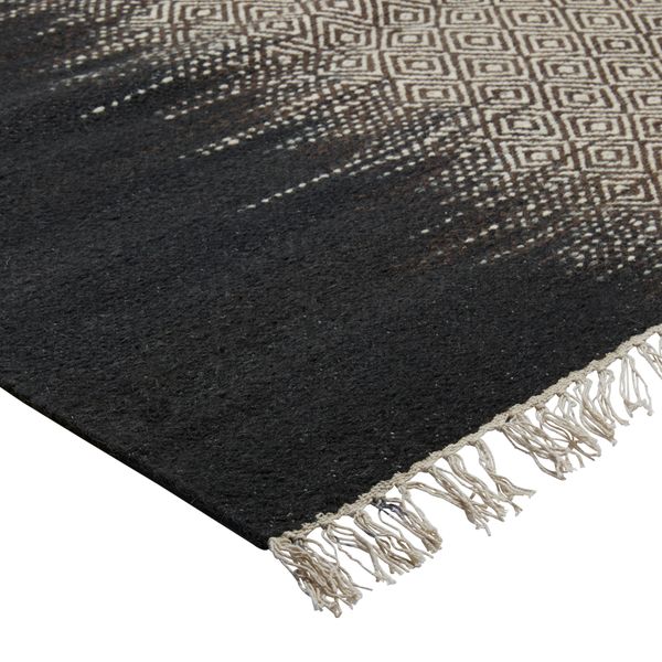 Tapis 100% laine noir 240 x 170 cm Shade