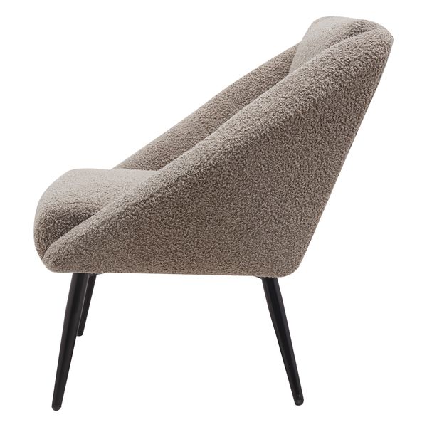 Fauteuil laine bouclée gris foncé Hoto