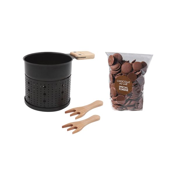 Coffret fondue chocolat au lait Cookut