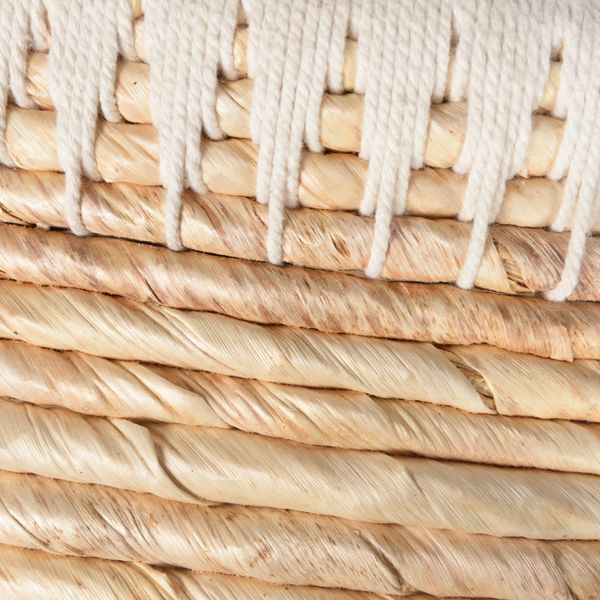 Paniers ronds en tressage Abaca et corde Rop (set de 3)