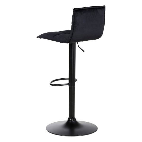 Tabouret de bar en velours noir réglable Jordi