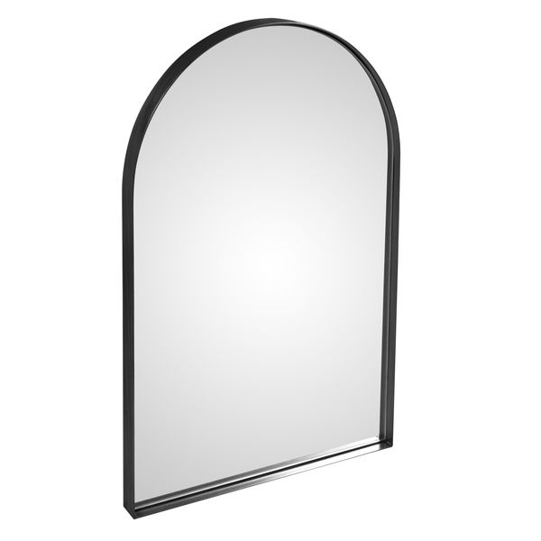 Miroir design art déco vintage industriel métal noir h 76 cm Kasa