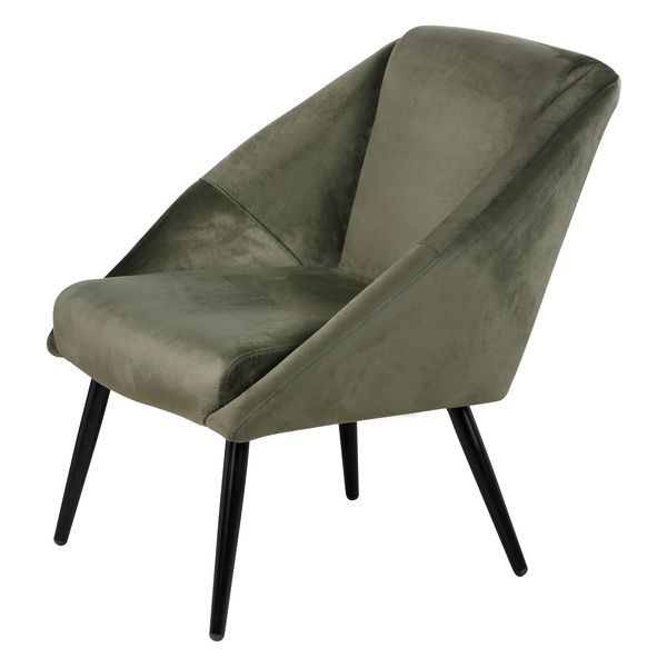 Fauteuil velours vert foncé Hoto