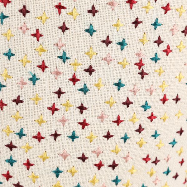 Coussin en coton multicolore à franges 30 x 50 cm Star