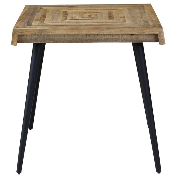 Table teck et métal 80 x 73 cm Woody