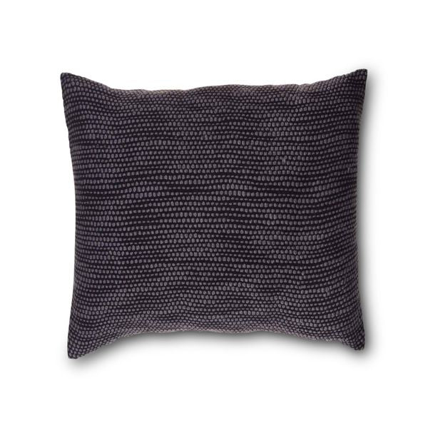 Housse de coussin en coton gris carrée 45 x 45 cm Teo