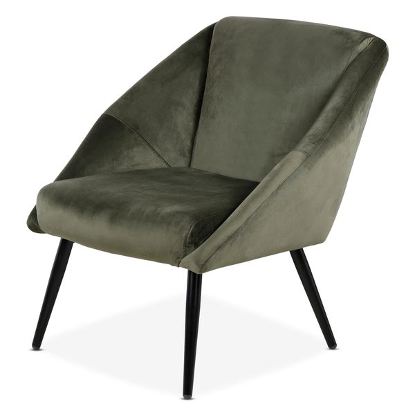 Fauteuil velours vert foncé Hoto