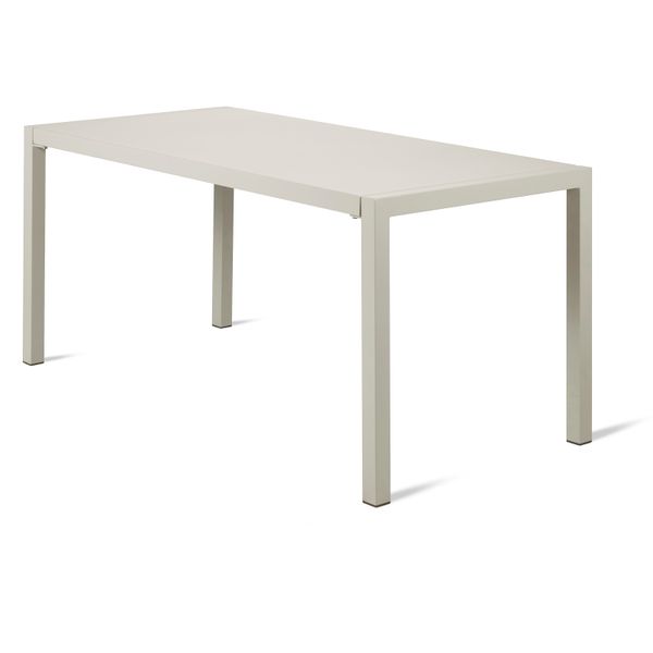 Table de jardin 160cm métal beige QUATRIS