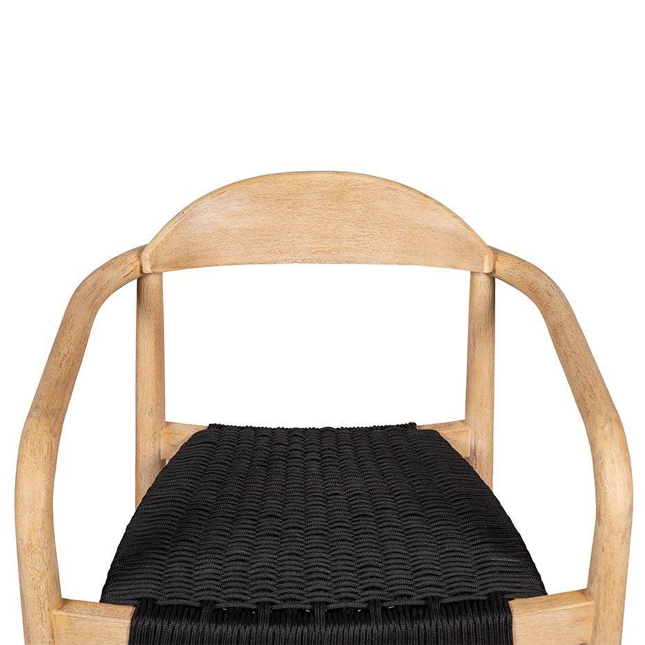 Chaise snack Eucalyptus et corde noire ANAM