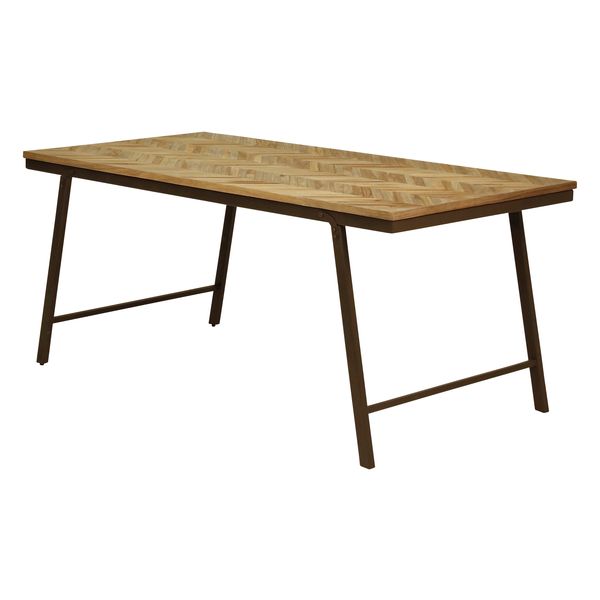 Table repas teck recyclé 180cm Woody