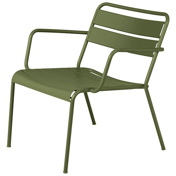 Fauteuil lounge d'extérieur métal vert foncé OPUS