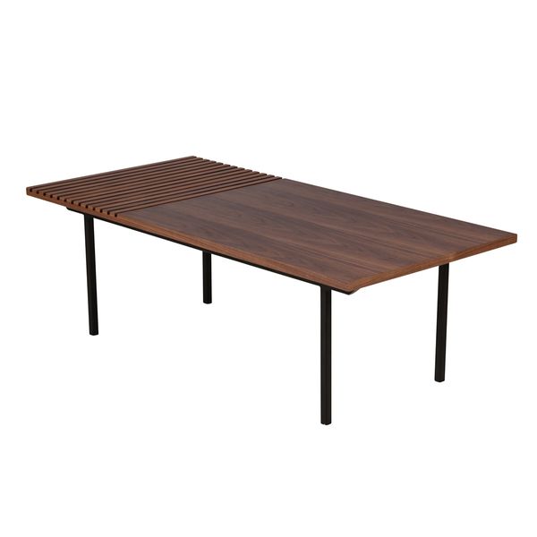 Table basse moderne design placage noyer L.120 cm rectangle Nuance